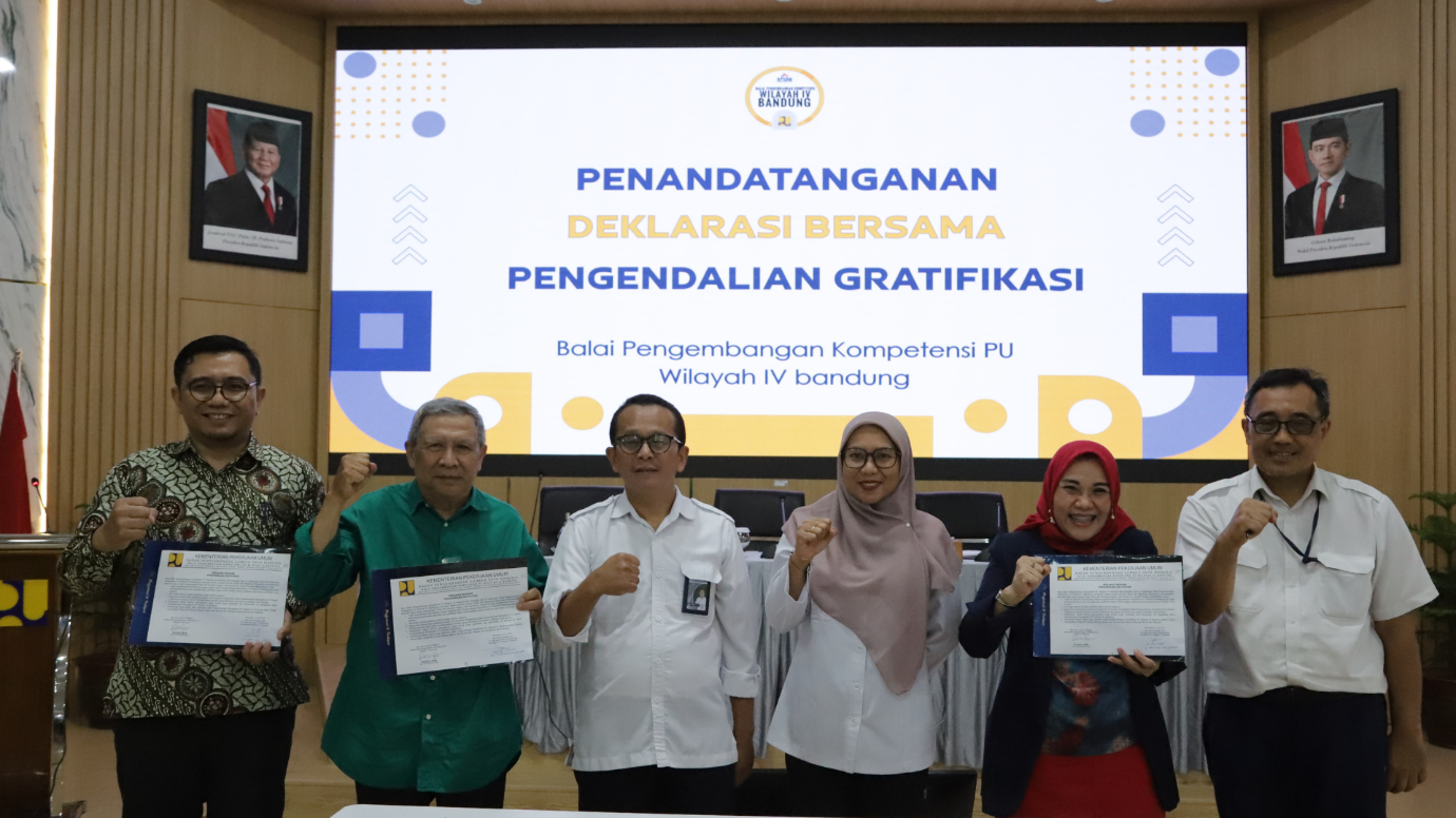 Penandatanganan Deklarasi Bersama Pengendalian Gratifikasi Kepala Balai bersama Mitra/Rekanan