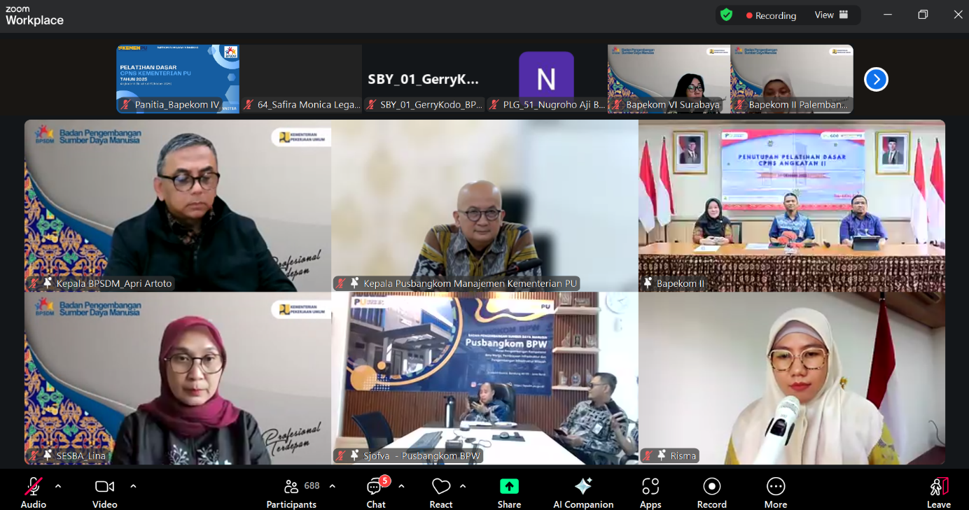 Penutupan pelatihan dasar CPNS kementerian PU angkatan II 