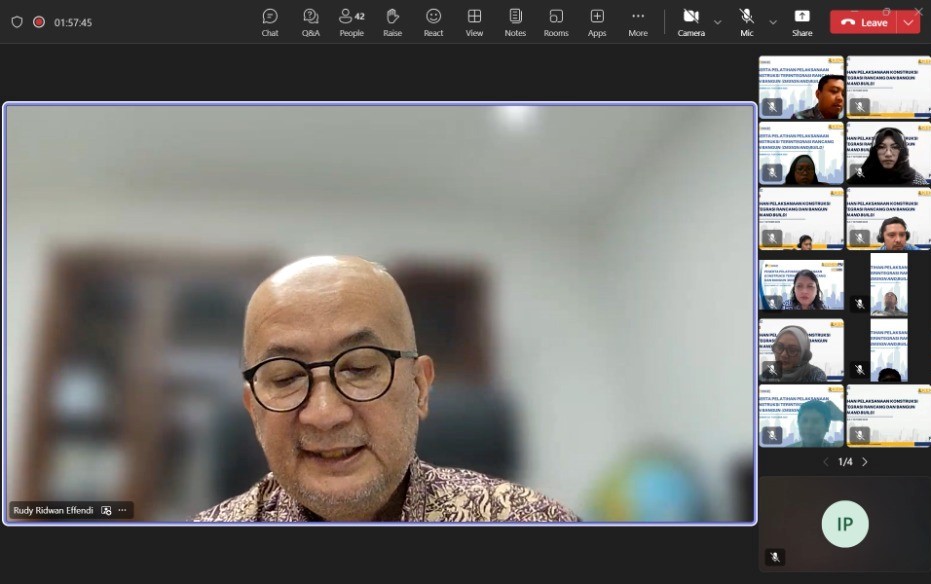 Sambutan penutupan oleh Kepala Pusat Pengembangan Kompetensi Manajemen Drs. Rudy Ridwan Effendi, M.T. 