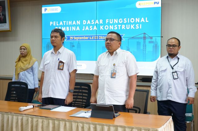 Bapekom PU Wilayah II Palembang Resmi Buka Pelatihan Dasar Fungsional Pembina Jasa Konstruksi