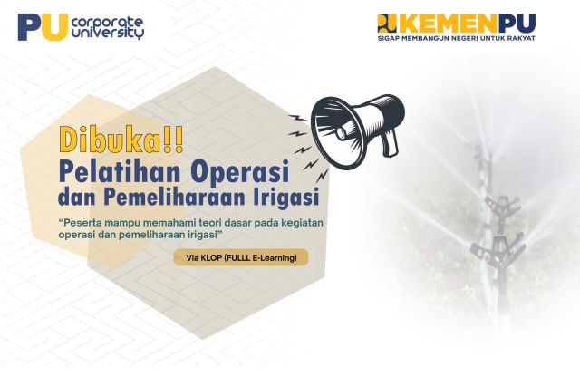 Pendaftaran Pelatihan Operasi dan Pemeliharaan Irigasi 31 Oktober s.d 01 November 2025