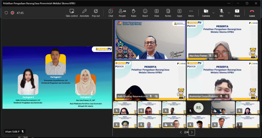 Para Peserta Pelatihan dengan predikat Terbaik