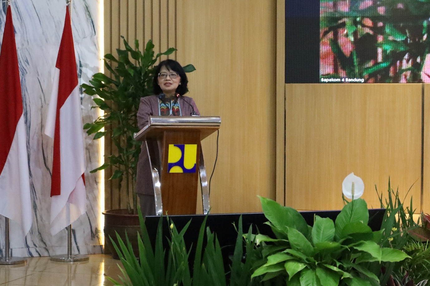 Deputi Bidang Transformasi Pembelajaran ASN LAN RI, Erna Irawati memberikan sambutan
