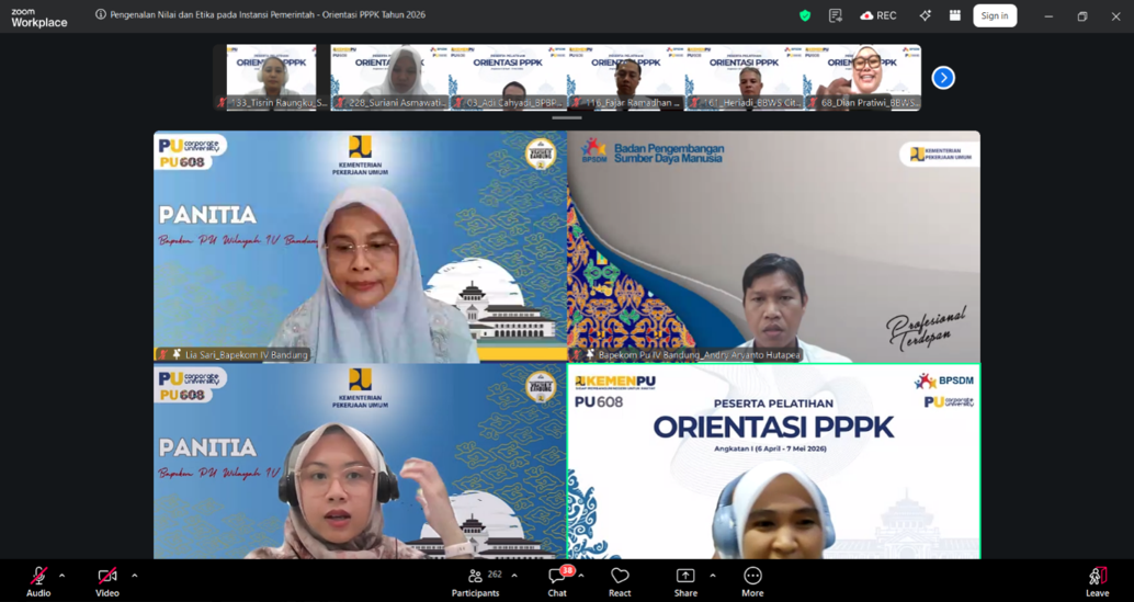 Pelaksanaan Penutupan Orientasi PPPK Angkatan I Tahun 2026 secara daring
