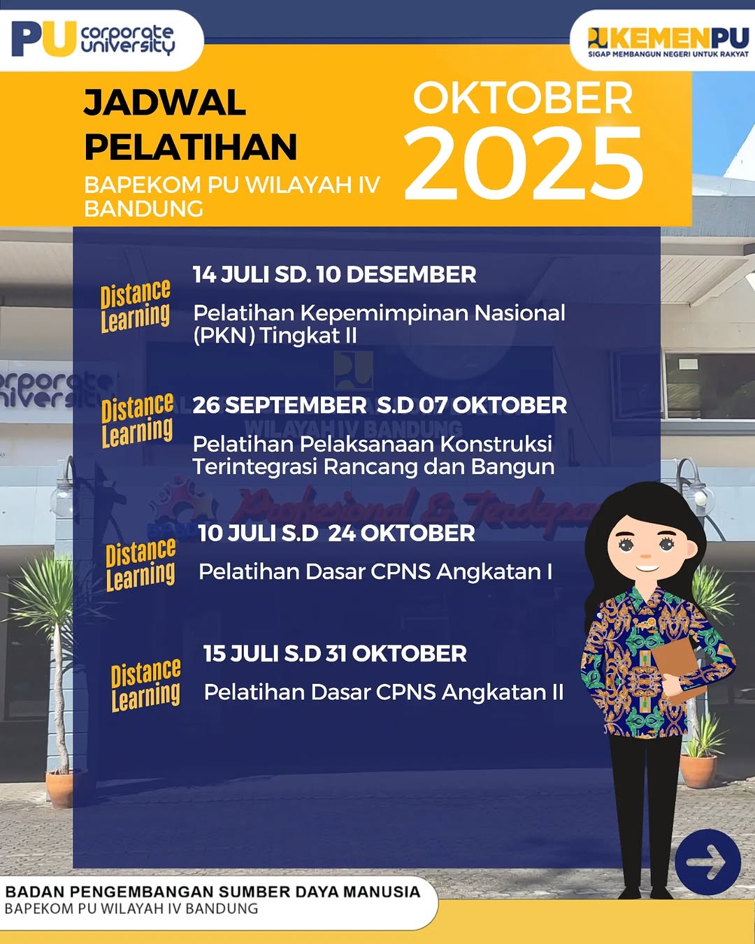 Jadwal Pelatihan Oktober 2025 #1