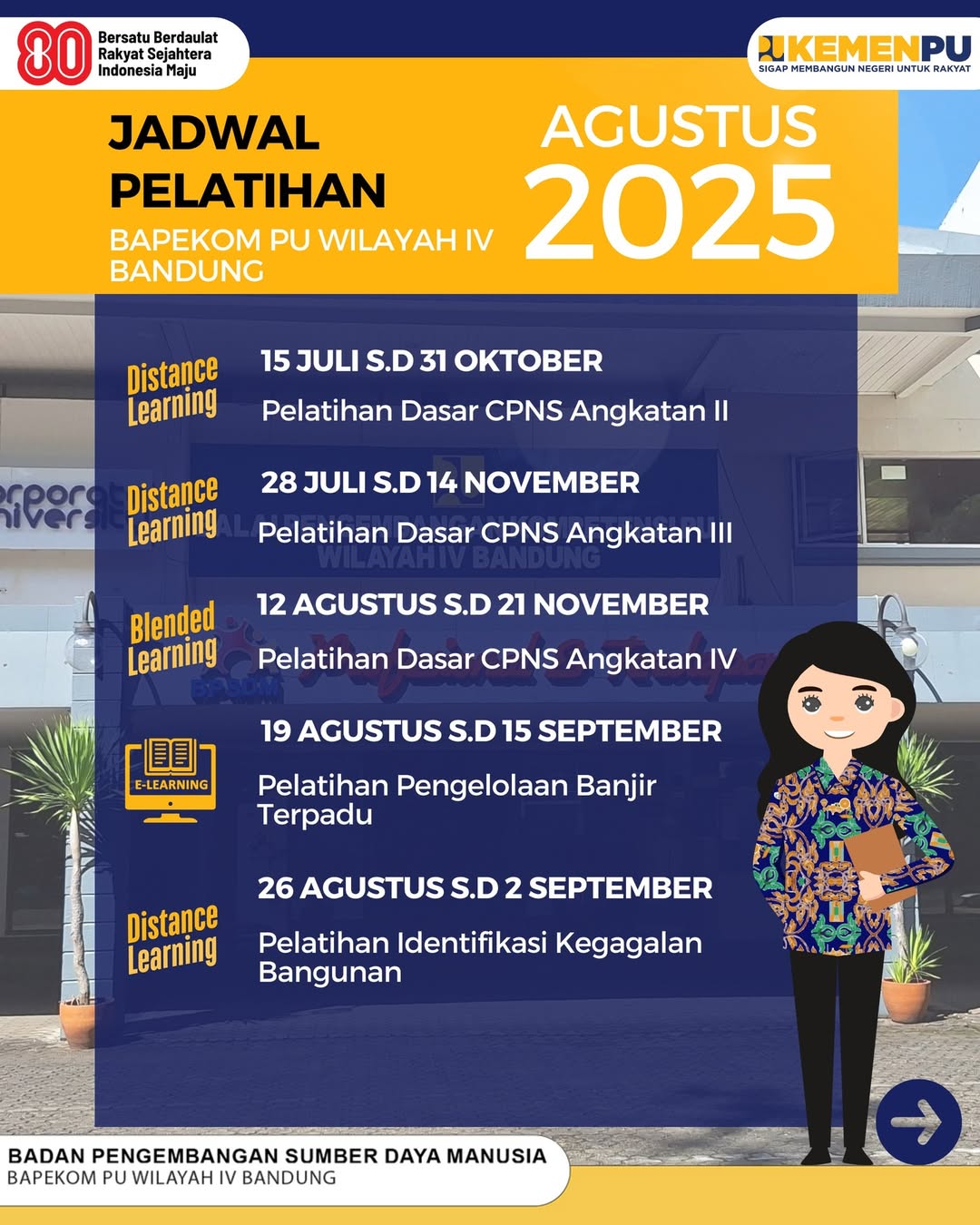 Jadwal Pelatihan Agustus 2025 #2