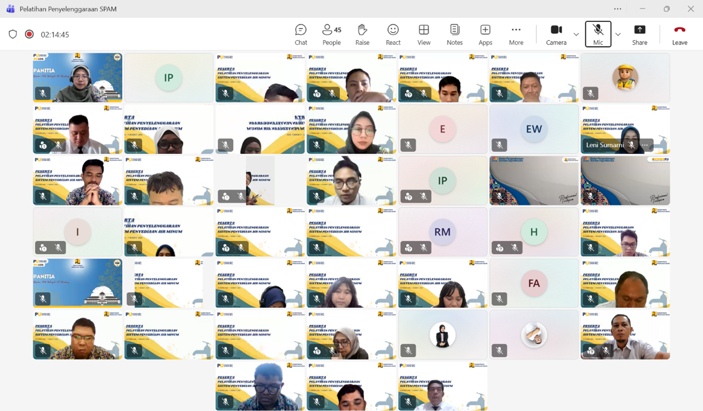 Foto Bersama Para Paserta Pelatihan SPAM secara daring