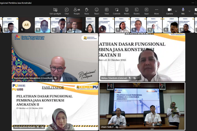 Tingkatkan Kualitas SDM Konstruksi Melalui Pelatihan Dasar Fungsional Pembina Jasa Konstruksi Angkatan II Tahun 2025