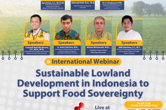 Webinar Sustainable Lowland Development in Indonesia to Support Food Sovereignty