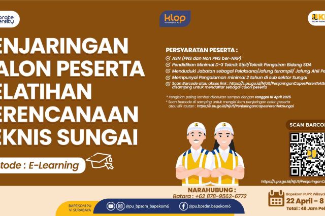pelatihan perencanaan teknis sungai